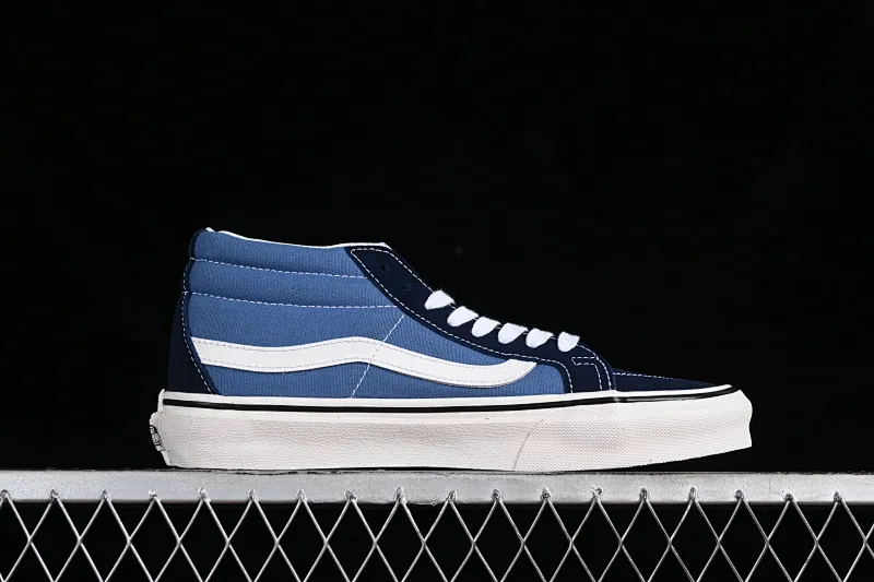 All categories Vans Vans series Vans Mid Vans China Vans Sk8-Mid Vans official navy blue mid-top retro classic casual canvas shoes VN0A391F5TU